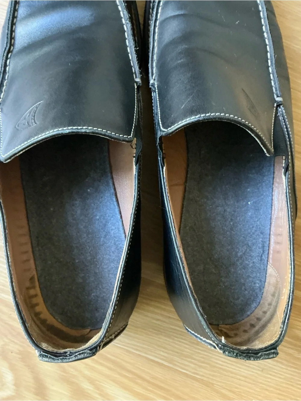 Michael Toschi Italian Men's Black Slip-On Leather Loafers Size 11